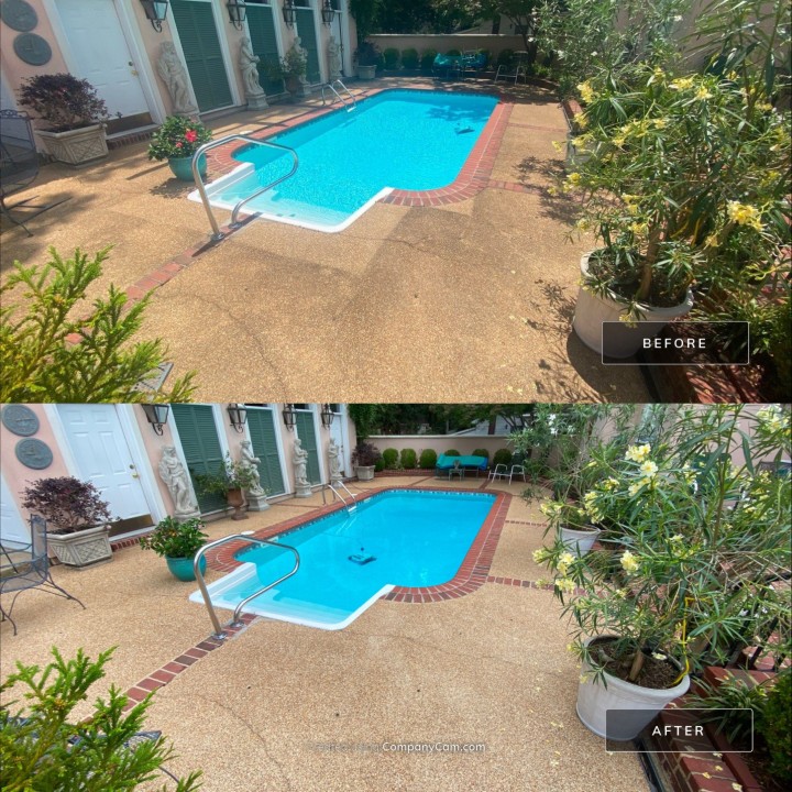 Tupelo pool patio cleaning